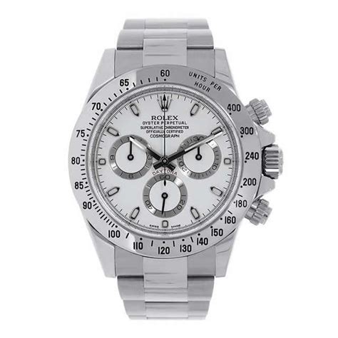 rolex daytona steel white face.